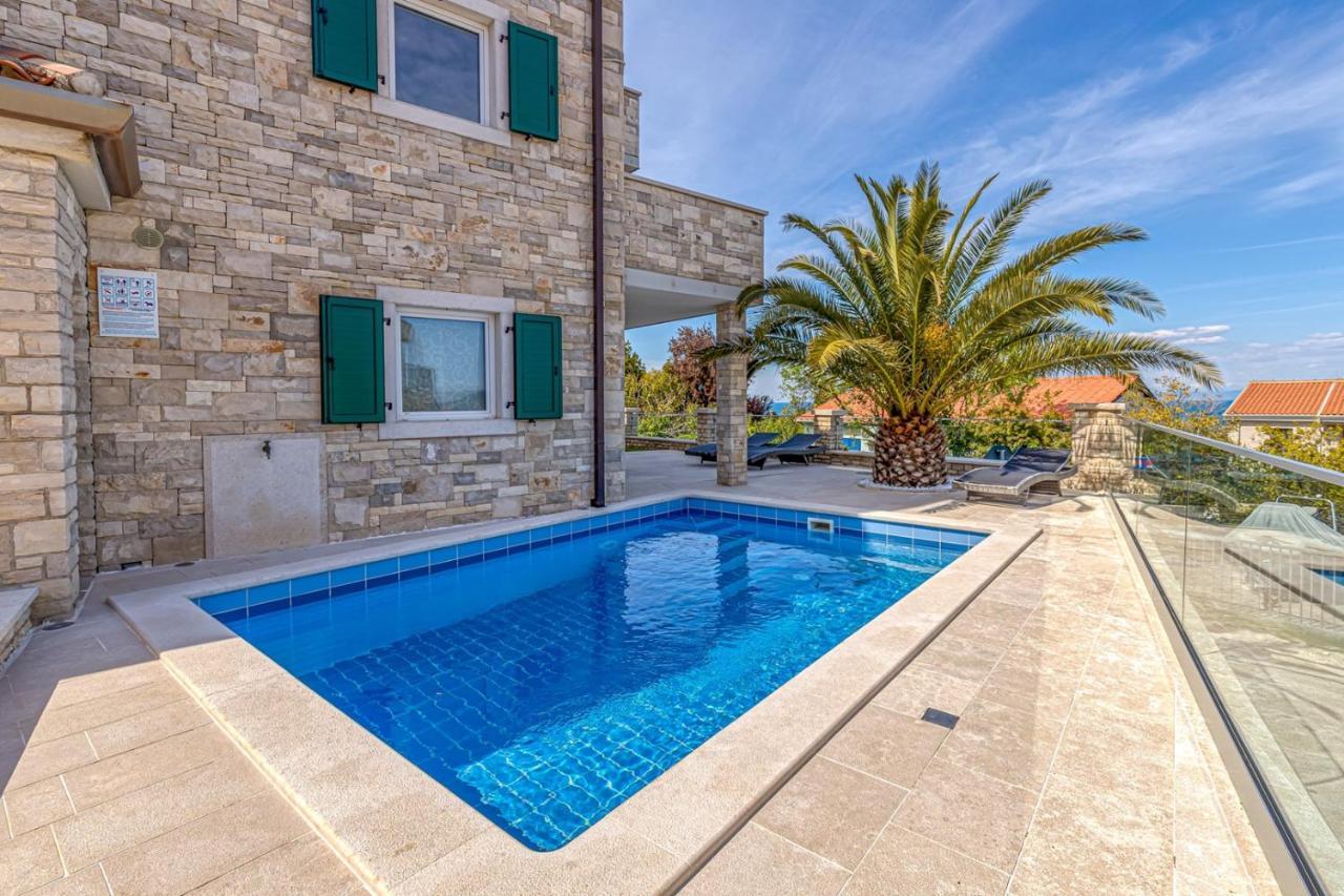 Villa Milena With Pool And Sea View Crveni Vrh Zewnętrze zdjęcie